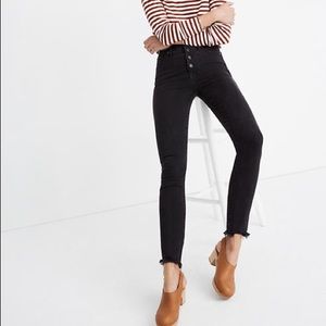 Madewell High Rise Black Skinny Jeans
